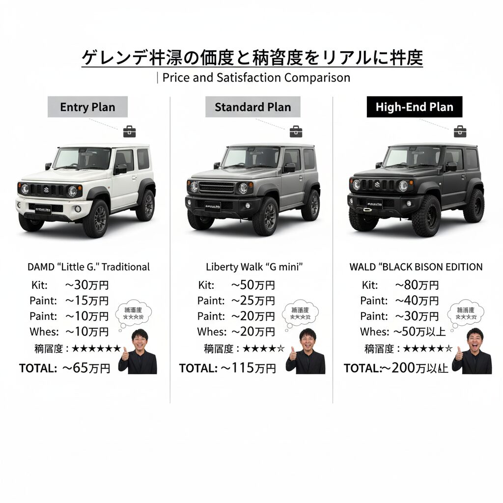 ゲレンデ仕様の値段と満足度をリアルに比較