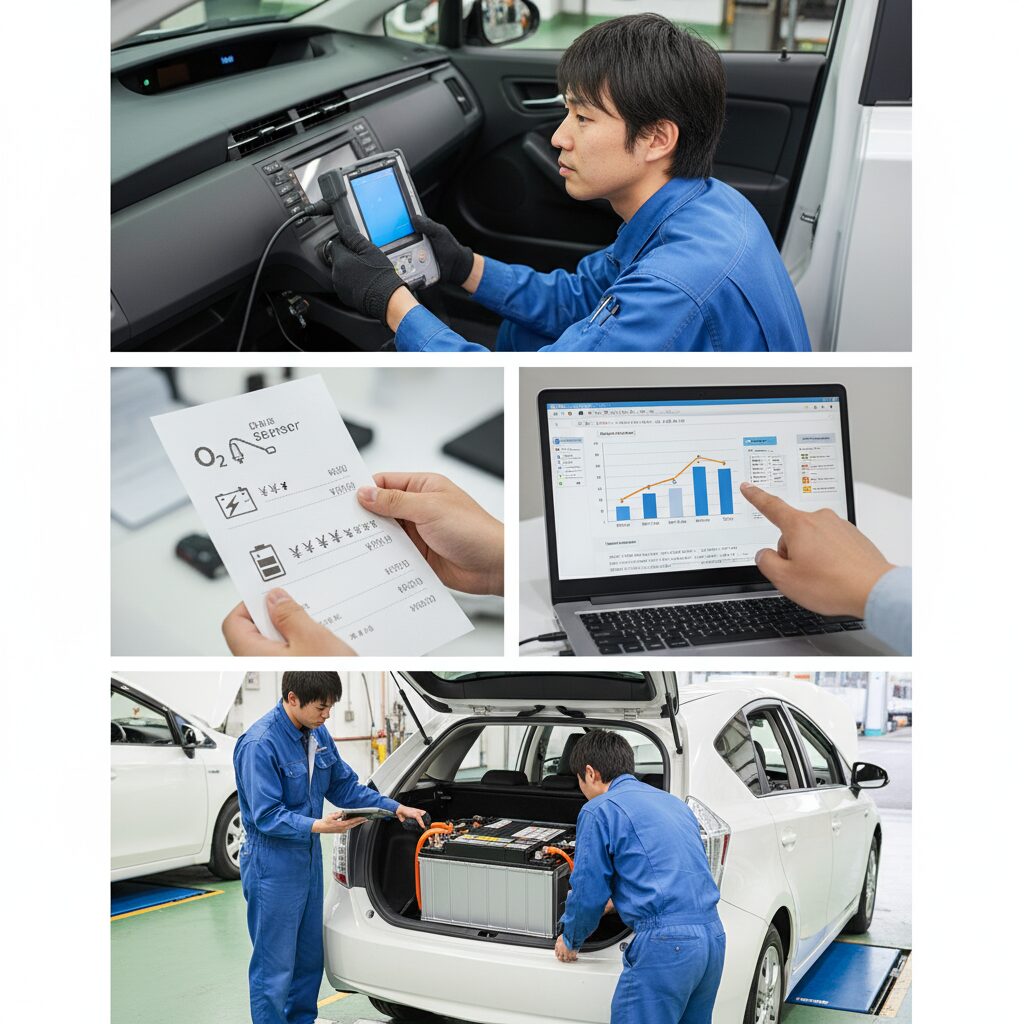 プリウスα警告灯の消し方｜修理と費用の目安