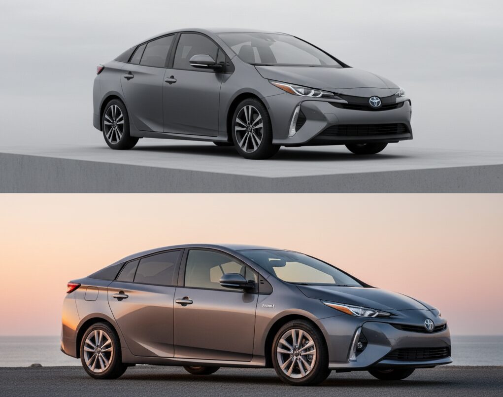 新色プリウスのアッシュとグレーの違い