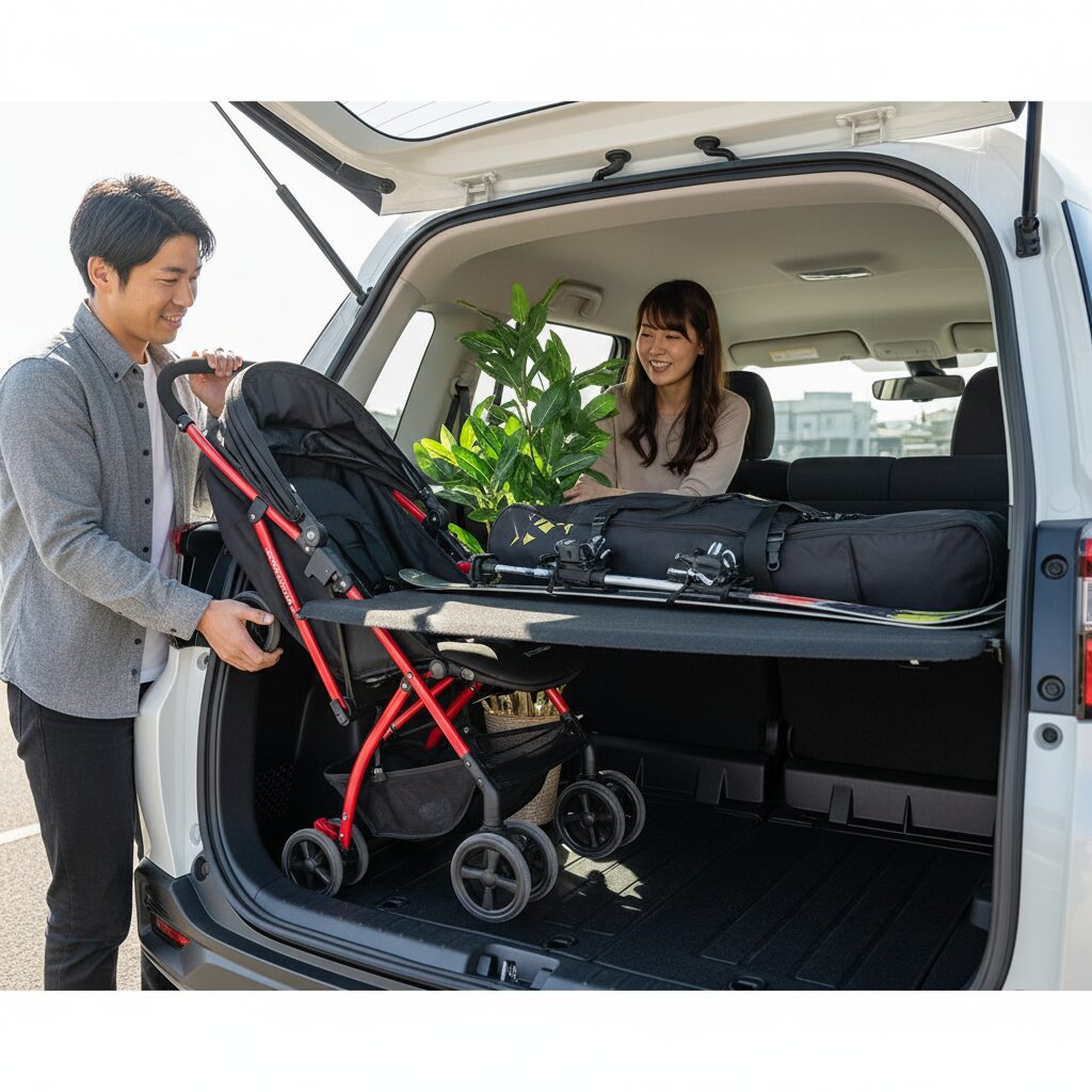 荷室の広さを優先したパッケージ