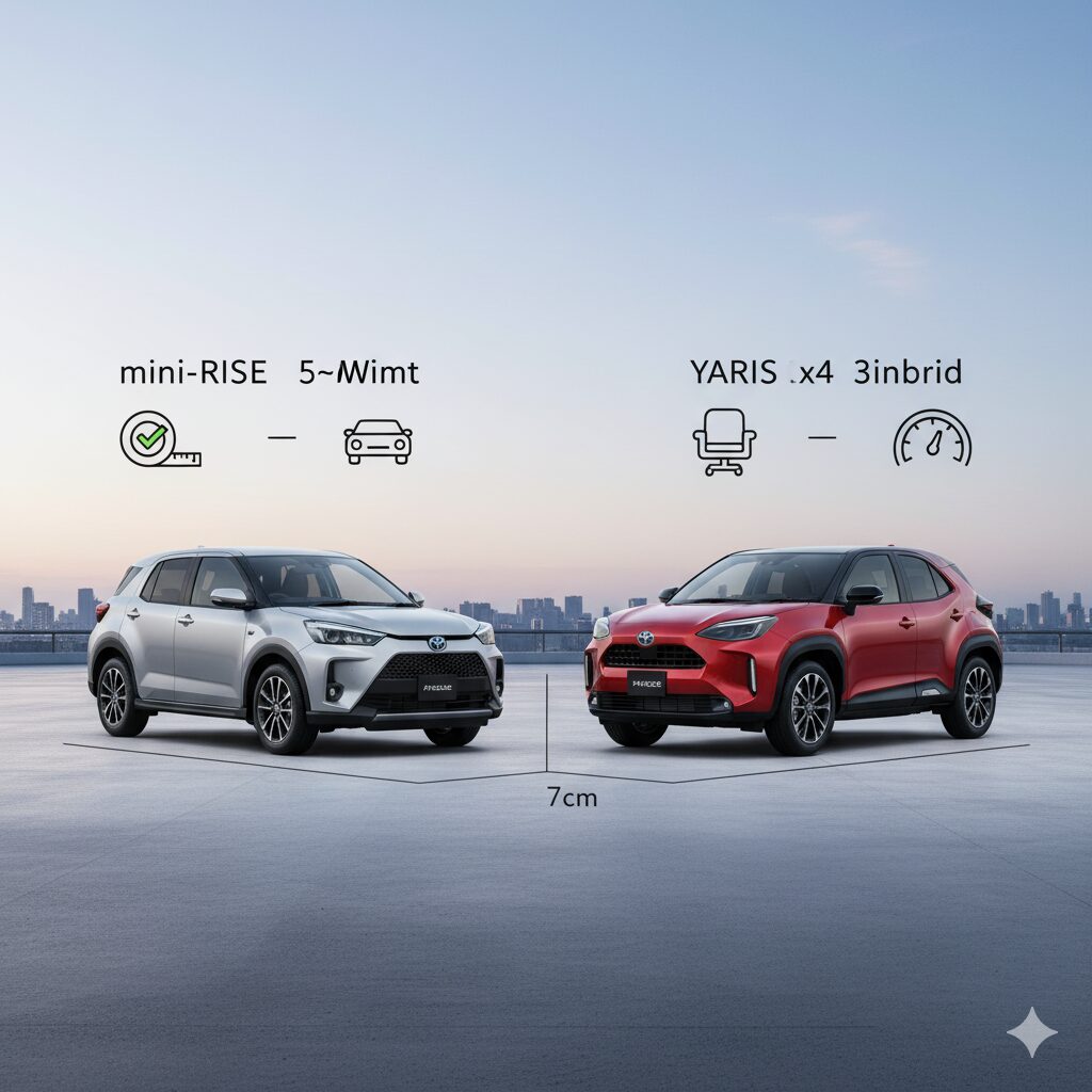 ライズ ハイブリッドの口コミ、ヤリスクロス比較