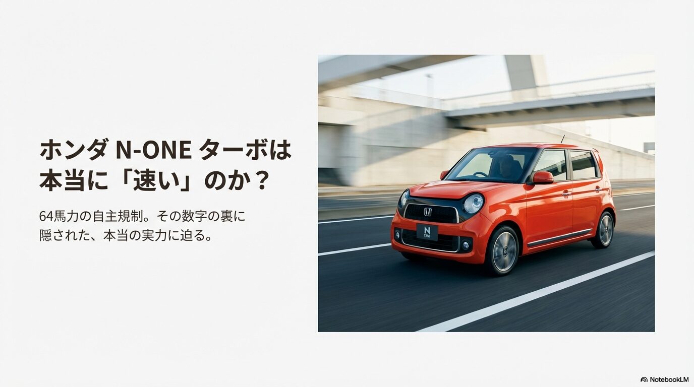 ホンダN-ONEターボの走行性能を検証する記事のアイキャッチ画像。オレンジのN-ONEが走行している様子。