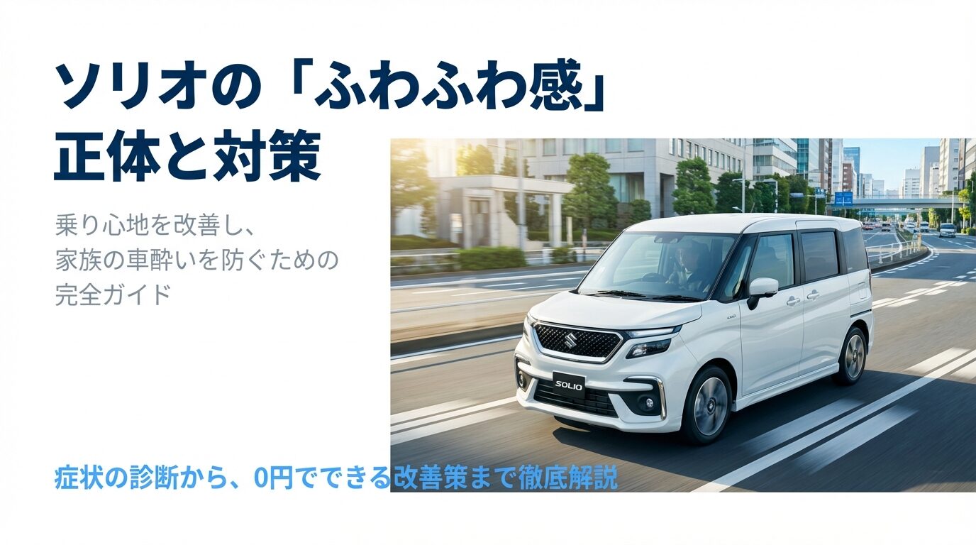 スズキ・ソリオの走行イメージと乗り心地改善ガイドの表紙