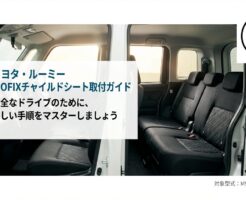 トヨタ・ルーミー(型式M900A/M910A)専用のISOFIXチャイルドシート取付ガイドのタイトル画面