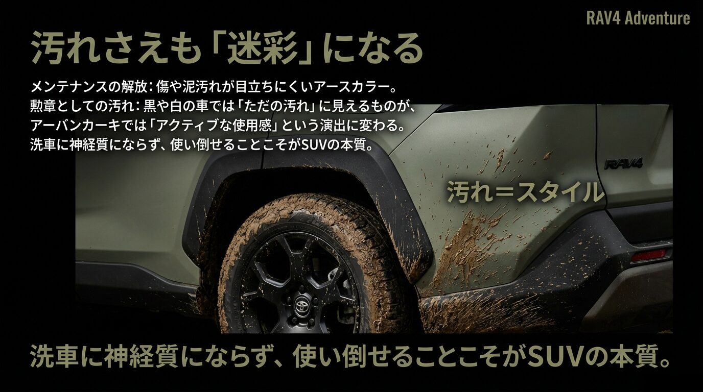 泥跳ねや汚れを「アクティブな使用感」という演出に変えるアーバンカーキのメンテナンスメリットの解説